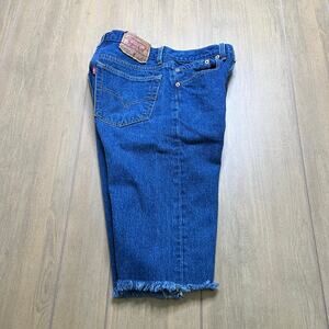 Levi’s 501XX Button Fly Cut Off Denim Shorts W33 Vintage Style USA 90s 28” waist
